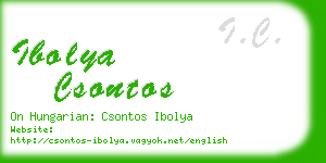 ibolya csontos business card